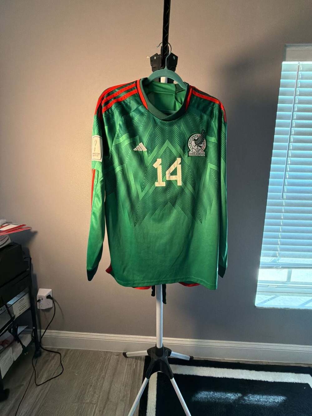 Adidas Mexico 2022 World Cup Home Long Sleeve Jersey Chicharito 14